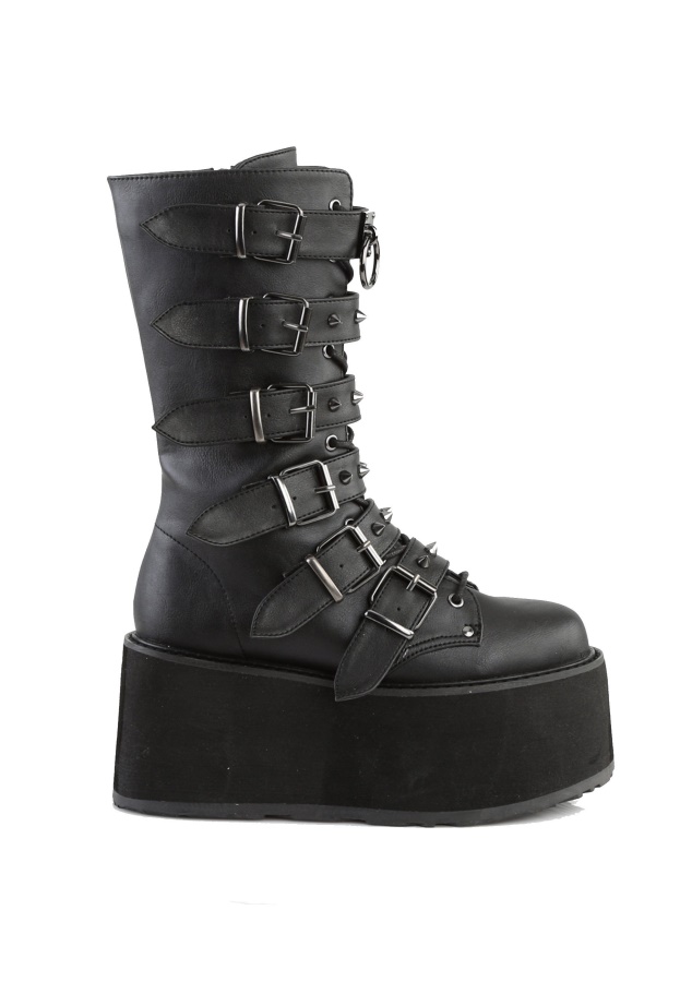 demonia_black_cowboybiker_ankle_boot.jpg Demonia Black Cowboybiker Ankle Boot - Image 1