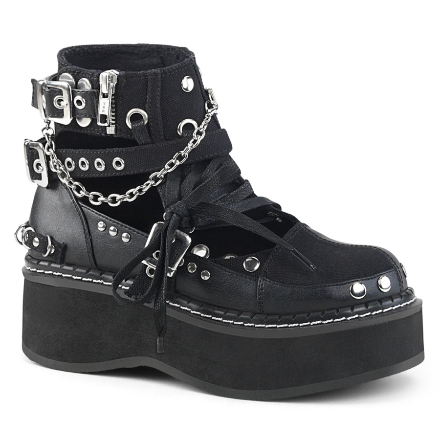 emily_317_demonia_black_canvas_vegan_leather.jpg Emily-317 Demonia Black Canvas-Vegan Leather - Image 1