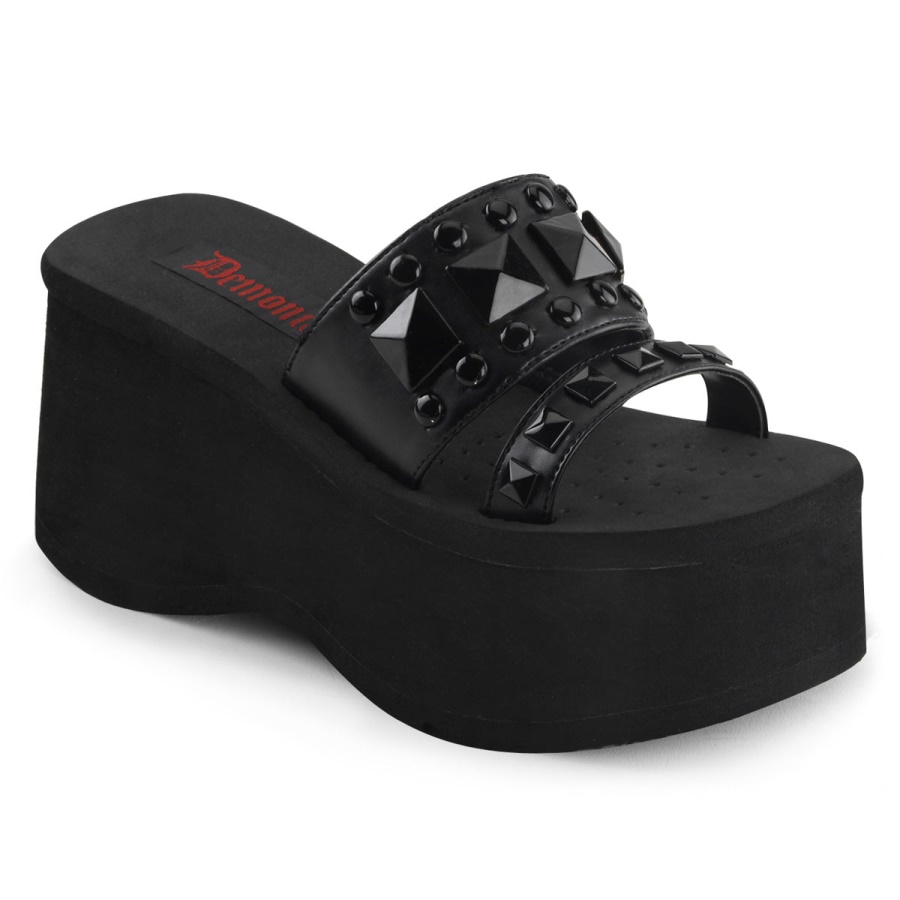 funn_18_demonia_black_vegan_leather.jpg Funn-18 Demonia Black Vegan Leather - Image 1
