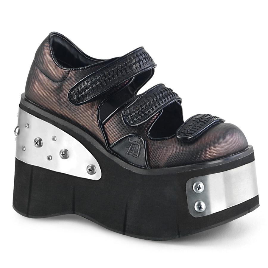 kera_13_demonia_black_pewter_vegan_leather.jpg Kera-13 Demonia Black-Pewter Vegan Leather - Image 1