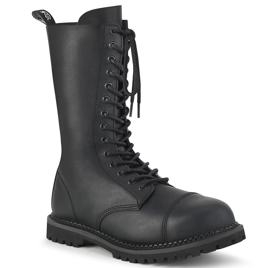 riot_14_black_vegan_leather_demonia.jpg Riot-14 Black Vegan Leather Demonia - Image 1