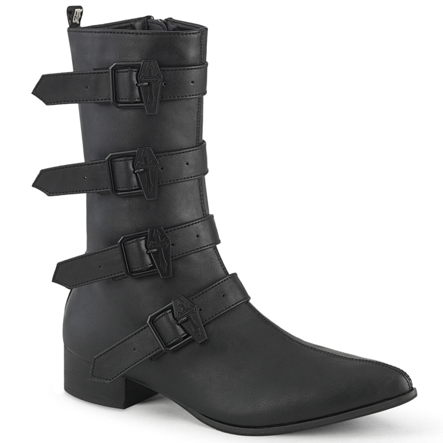 warlock_110_c_black_vegan_leather_demonia.jpg Warlock-110-C Black Vegan Leather Demonia - Image 1