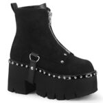 Ashes-100 Black Vegan Suede Demonia - Image 2