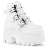 Ashes-55 White Vegan Leather Demonia - Image 2