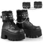 Ashes-57 Demonia Black Vegan Leather