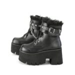 Ashes-57 Demonia Black Vegan Leather - Image 4