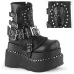 Bear-150 Demonia Black Vegan Leather - Image 2