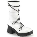 Bratty-120 Demonia White Vegan Leather - Image 3