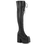 Camel-300 Demonia Black Str Vegan Leather - Image 2