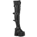 Camel-305 Black Stretch Vegan Leather Demonia - Image 2