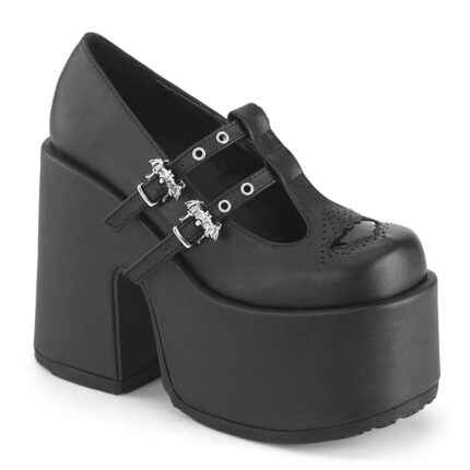 Camel-55 Black Vegan Leather Demonia