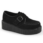 Creeper-118 Black Vegan Suede Demonia - Image 2