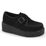 Creeper-118 Black Vegan Suede Demonia