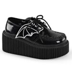 Creeper-205 Black Glitter Vinyl Demonia
