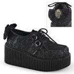 Creeper-212 Demonia Black Vegan Leather-Lace - Image 2