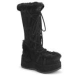Cubby-311 Black Vegan Suede Demonia - Image 6