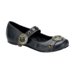 Daisy-09 Demonia Black Vegan Leather