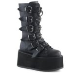 Damned-225 Black Vegan Leather Demonia - Image 2