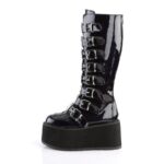 Damned-318 Black Hologram Vegan Leather Demonia - Image 4
