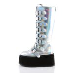 Damned-318 Silver Hologram Vegan Leather Demonia - Image 4