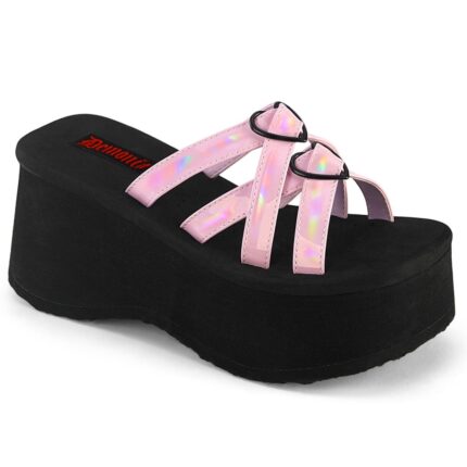 Demonia Baby Pink Holo Patent Funn-15