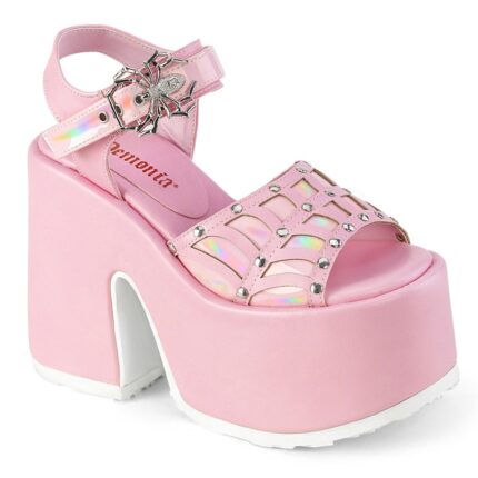 Demonia Baby Pink Vegan Leather Camel-17