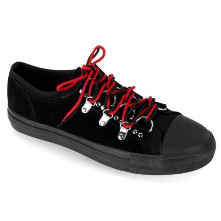 Demonia Black Canvas-Suede Deviant-05