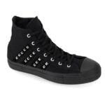 Demonia Black Canvas-Suede Deviant-103 - Image 2