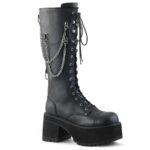 Demonia Black Faux Leather Ranger-303