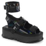 Demonia Black Holo Patent Slacker-15B
