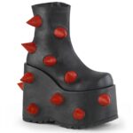 Demonia Black-Red Vegan Leather Slay-77