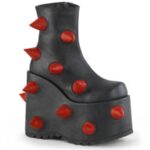 Demonia Black-Red Vegan Leather Slay-77 - Image 6