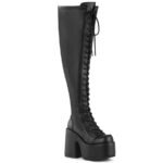 Demonia Black Stretch Vegan Leather Camel-300Wc - Image 2