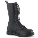 Demonia Black Vegan Leather Bolt-300