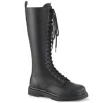 Demonia Black Vegan Leather Bolt-400 - Image 7