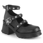 Demonia Black Vegan Leather Bratty-30 - Image 6