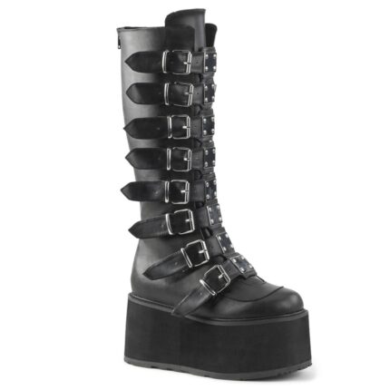 Demonia Black Vegan Leather Damned-318