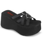 Demonia Black Vegan Leather Funn-15 - Image 2