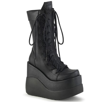 Demonia Black Vegan Leather-Patent Void-118