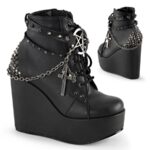 Demonia Black Vegan Leather Poison-101 - Image 2