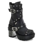 Demonia Black Vegan Leather Sinister-201 - Image 2