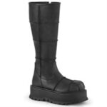 Demonia Black Vegan Leather Slacker-230 - Image 6