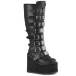 Demonia Black Vegan Leather Swing-815Wc