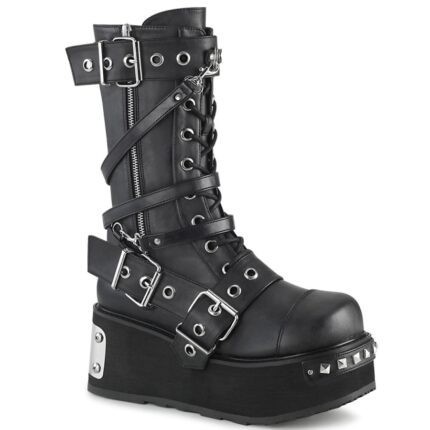 Demonia Black Vegan Leather Trashville-250