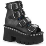Demonia Black Vegan Leather&Hologram Ashes-70 - Image 6