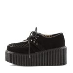 Demonia Black Vegan Suede-Vegan Leather Creeper-206 - Image 4