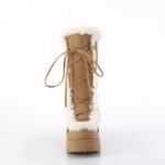 Demonia Camel Vegan Suede Cubby-311 - Image 3
