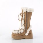 Demonia Camel Vegan Suede Cubby-311 - Image 4