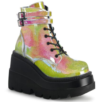 Demonia Pink Shifting Glitter Vegan Leather Shaker-52