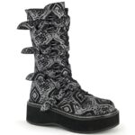 Demonia Silver Faux Nubuck Leather Emily-322 - Image 2